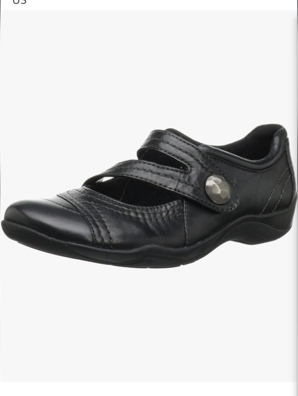 🎀 Clarks Mary Jane Ballet Flat - Black Leather 7.5 Kessa Agnes
